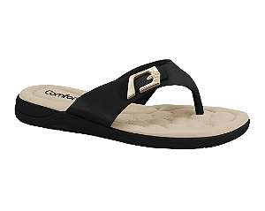 Chinelo Conforto Feminino Comfortflex PRETO