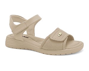 Sandalia Papete Comfortflex Linha Conforto Almond Feminina