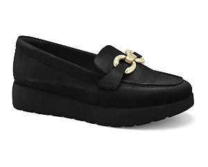 Mocassim Comfortflex Comforto Feminino Preto