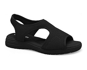 Sandalia Lycra Feminina Conforto Comfortflex Preto