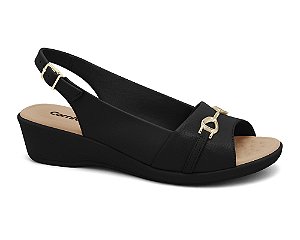 Sandalia Comfortflex SlingBack Preto
