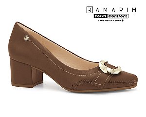 Sapato Scarpin Couro Ramarim Capuccino