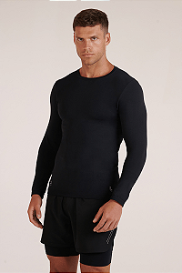 Camiseta Termica T-Shirt Underwear Warm PRETA Lupo