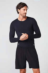 Camiseta Termica T-Shirt Male Uv Protection PRETA Lupo