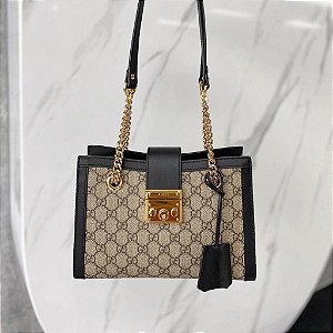 Bolsa Gucci Tiracolo Pequena GG Com Cadeado
