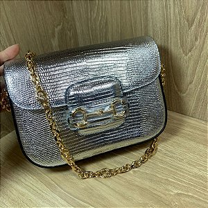 Bolsa Gucci Horsebit 1955 Silver