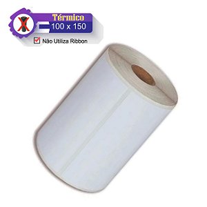 1 Rolo Etiquetas 100x150 Térmica Com Serrilhada
