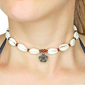 Colar Choker Xangô Marrom