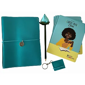 Kit Completo 4 Journals + Capa + Chaveiro + Tulipa