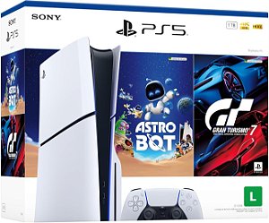 PlayStation 5 Slim com leitor + ASTRO BOT e Gran Turismo 7