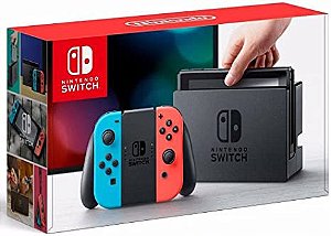Nintendo Switch Neon v2 semi novo desbloqueado