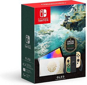 Nintendo Switch OLED Zelda desbloqueado seminovo