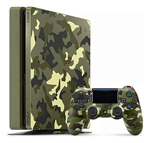 Playstation 4 Slim 1tb verde Camuflado semi novo