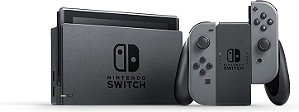 Nintendo switch v1 cinza desbloqueado semi novo