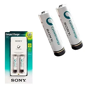 Pilha Recarregável Sony AA 2 unidades semi novas