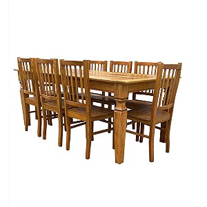 Mesa De Jantar 8 Lugares Cadeiras BH Madeira Maciça Imperdível