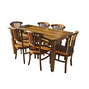 Jogo De Mesa Com 6 Cadeiras Leque Sala De Jantar Lançamento