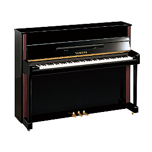 Piano Vertical com 88 Teclas Yamaha JX113T PE Polished Ebony - Produto Novo de Showroom