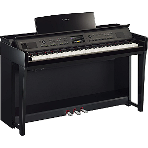 Piano Digital Yamaha Clavinova CVP-805PE Preto Polido 88 Teclas com Banco