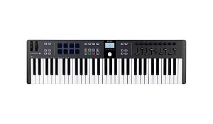 Teclado Controlador Midi USB 61 Teclas Arturia Keylab Essential MK3 Preto