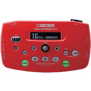 Processador efeitos Voz Boss Vocal VE-5 ve5 ve 5 RD Vermelho