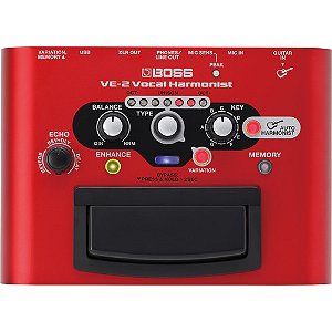 Pedal de efeito Boss Vocal Effects Vocal Harmonist VE-2 ve 2 Vermelho