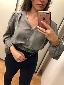 Blusa Cropped Lastex