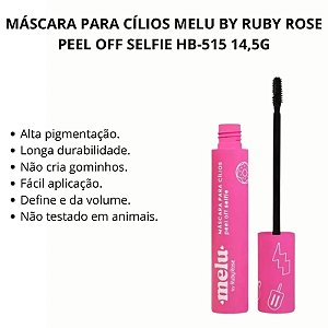 MASCARA DE CILIOS PEEL OFF SELFIE MELU-RUBY ROSE