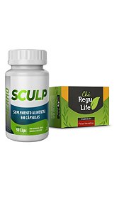 Sculp Thermo + Chá Regulife 30 saches frutas vermelhas Bem Estar Life