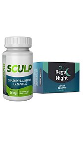 Sculp Thermo + Chá Regunight 30 sachês Bem Estar Life