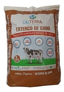 Esterco Bovino - Adubo Orgânico - 3kg - Calterra