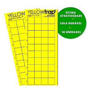 Armadilha Amarela para Insetos - 10 und - Yellow Trap - Coleagro - 30x10cm
