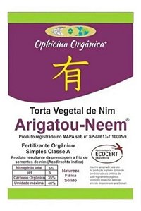 Arigatou Neem - Torta Vegetal De Nim - Fertilizante Orgânico - 1Kg