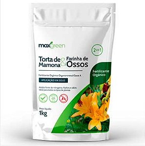 Adubo Orgânico 2 em 1 - Mamona Ossos - Maxgreen - 1kg