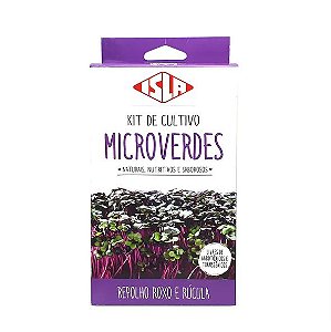 Kit Microverdes de Repolho Roxo e Rúcula Isla
