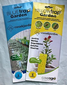 Kit Proteção Dupla - Armadilhas para Insetos Amarela e Azul - Garden