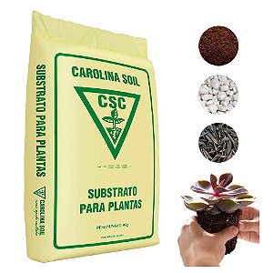 Substrato Carolina Soil, Turfa, Perlita, Casca de Arroz Carbonizada 969 EC 0,4 - 9kg
