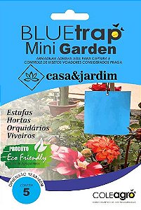 Armadilha Azul para Insetos - 5 und - Blue Trap Mini Garden - Coleagro - 12,5x10cm