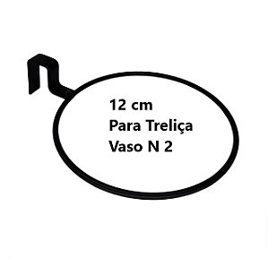 Suporte Anel para Vaso Raiz N2 com Encaixe - Preto