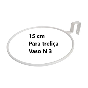 Suporte Anel para Vaso Raiz N3 com Encaixe - Branco