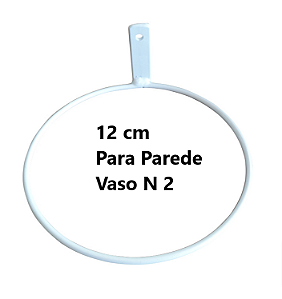 Suporte Anel para Vaso Raiz N2 com Parede - Branco