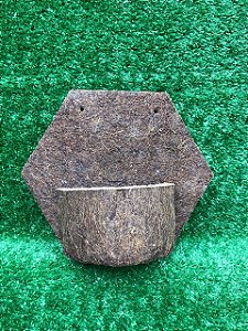 Vaso De Parede Fibra de Coco nº13 Placa Colmeia 30cm - Coquim