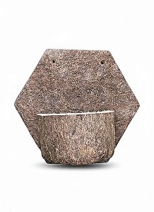 Vaso De Parede Fibra de Coco nº13 Placa Colmeia 30cm - Coquim