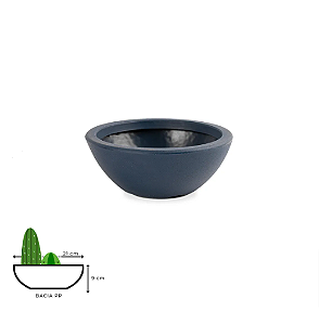 Vaso Bacia PP Azul Macaúba - 21x9cm - Vasap Design