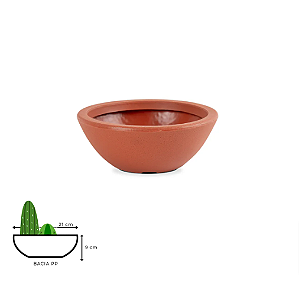 Vaso Bacia PP Terracota - 21x9cm - Vasap Design
