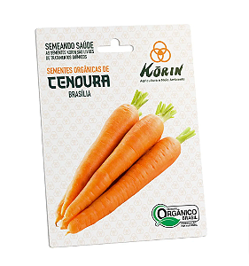 Sementes Orgânicas de Cenoura Brasília - 0,1g - Korin