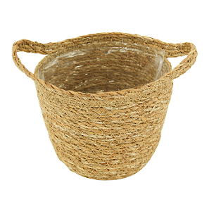Cesto Artesanal Nelis Natural 16x16 P - Palha Seagrass - TS Brasil