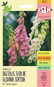 Sementes de Dedalaeira Digitalis Flor de Gloxínia Sortida - 300mg - Isla