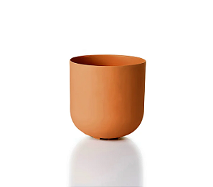 Cachepo N 4 Pote 17 - Coleção Due da Raiz - 18,5x17,5cm - Terracota