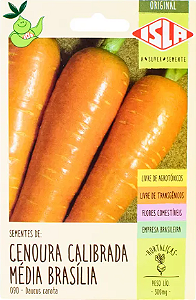 Sementes de Cenoura Calibrada Média Nantes 300mg - Isla Original